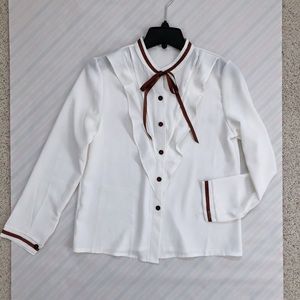 White shirts top blouse, NEW, size XS